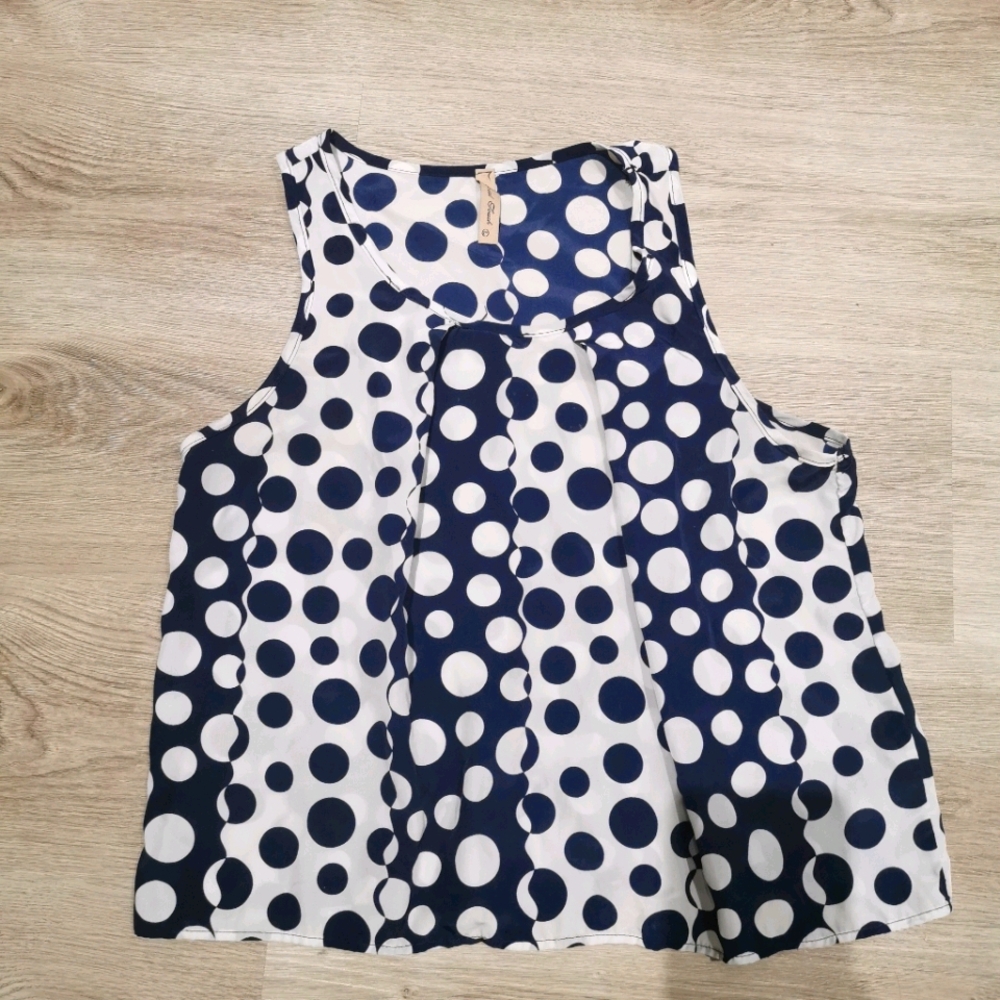 Final touch sleeveless polka dots top